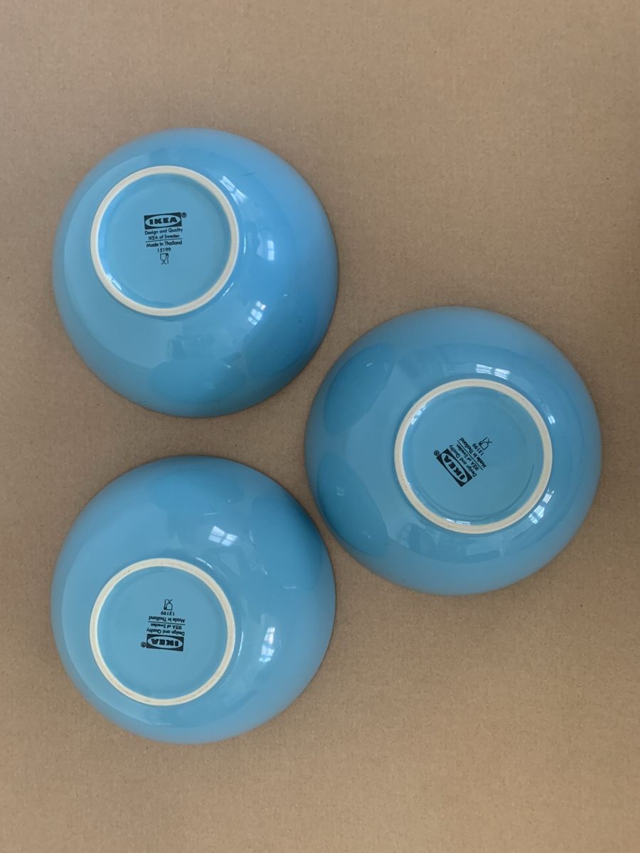 Ikea Ciotole: 3x IKEA Schüssel hellblau / türkis, Keramik – Usato da Zürich venduto da Leonieonie. 2