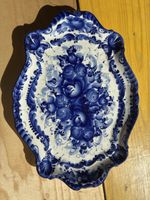 Plateau vintage bleu et blanc made in Russia