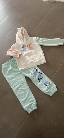 Kinder Bluey Jogginganzug, Hoodie & Hose Gr. 110/116