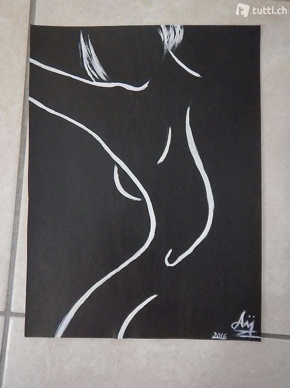 Dipinti: Nudo bianco nero dipinto/disegno origin – Nuovo (secondo la descrizione) da Coldrerio venduto da camillo71 3