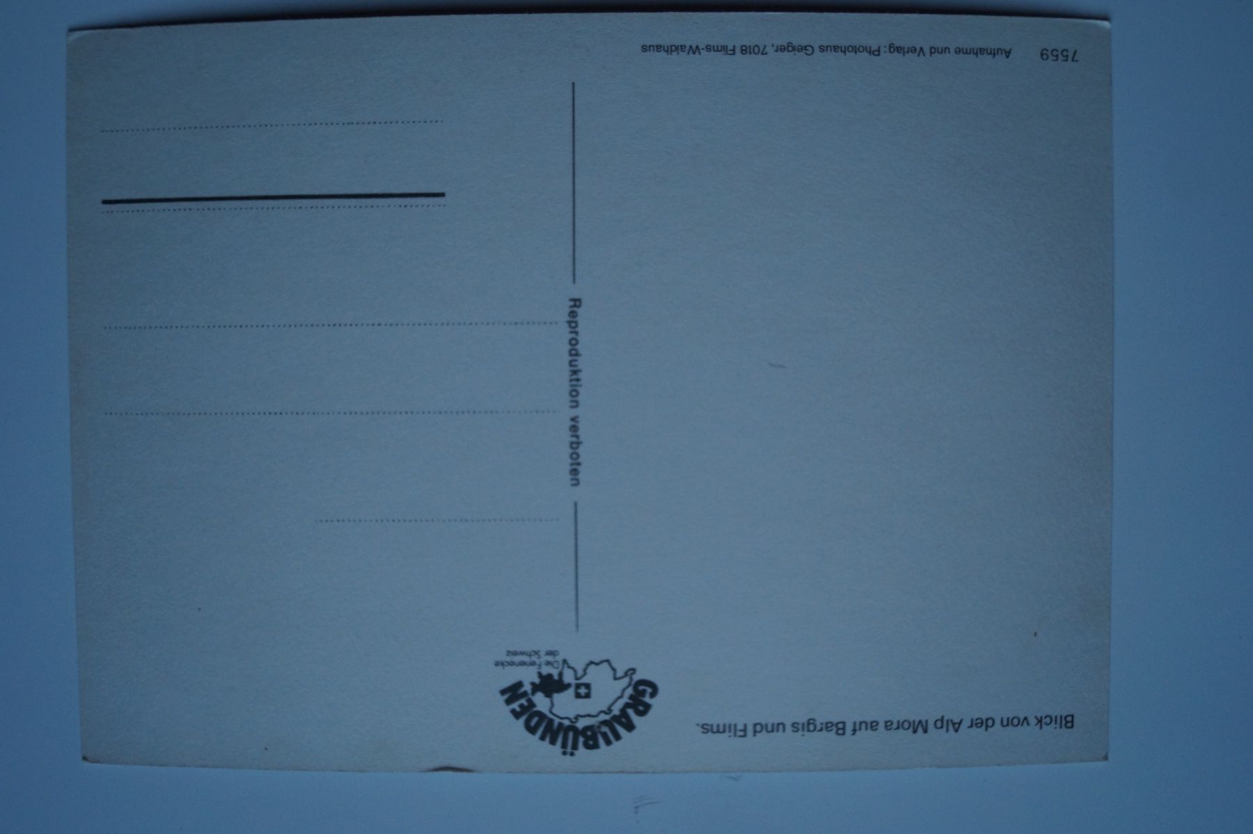 Cartoline postali: Flims, Alp Mora Blick auf Bargis – Usato da Scheid venduto da dirauls 1