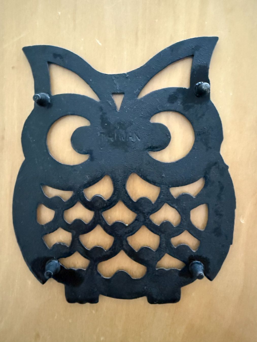 Sottobicchieri: Pfannenuntersetzer  Untersetzer  Eule  Uhu  Metall – Usato da Subingen venduto da ArtBead 1