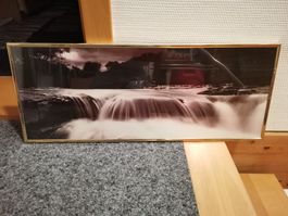 2-er Set Wandbilder mit Flussmotiv, Gerahmt, 70x27cm