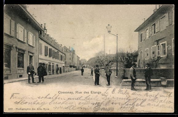 Cartes postales: AK Cossonay, Rue des Etangs, 1901 – D'occasion à Berlin par bartko-reher