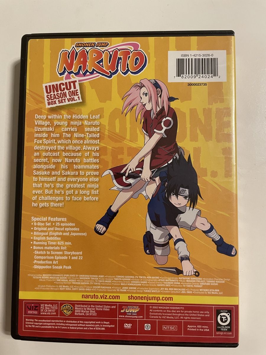 Alle DVDs: Naruto season one / english – Gebraucht aus Zürich von Bomboo 1