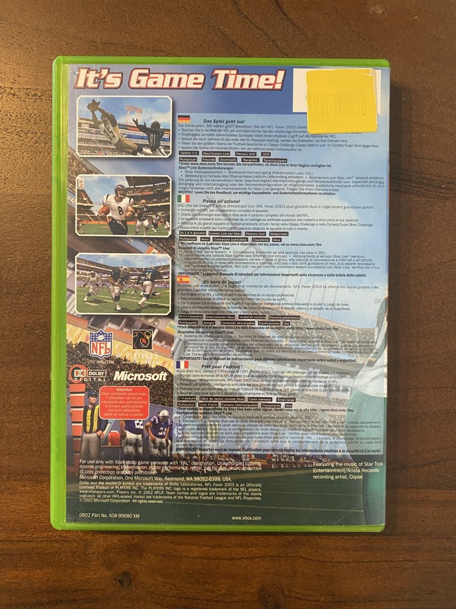 Microsoft Giochi: NFL Fever 2003 für Xbox – Usato da Thunstetten venduto da Virus_33 2