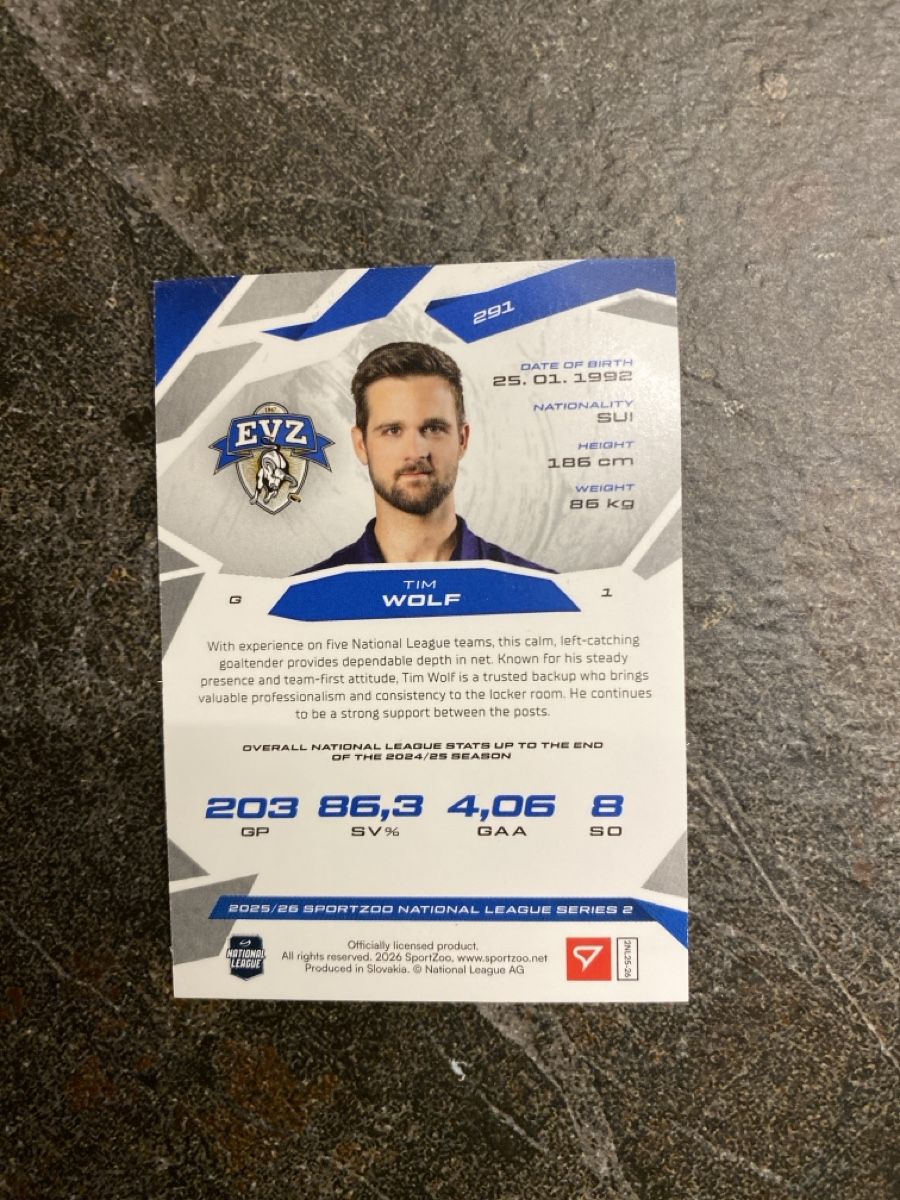 Sportzoo Sammelbilder & Trading cards: Sportzoo Tim Wolf Series 2 Blue – Neu (gemäss Beschreibung) aus Pfäffikon ZH von Hogersepp87 1