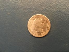 Alte 10 Rappen Münze 1884