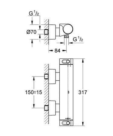 Docce: Grohe Grohtherm 2000 Brausethermostat – Nuovo e nell'imballaggio originale da Bottighofen venduto da zaap 1