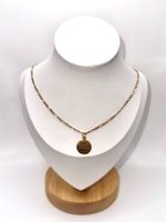 Collier Or 19.2K (800/1000) + Pendentif Médaille 7.76g 55cm