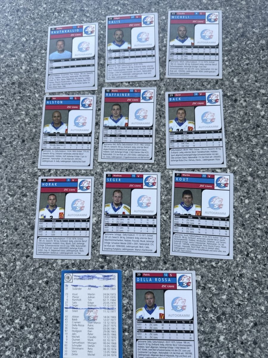 Sammelbilder & Trading cards: ZSC Lions vintage  – Gebraucht aus Morbio Inferiore von Ecod 1