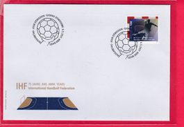 2021, FDC, 75 JAHRE INTERNATIONALE HANDBALLFÖRDERUNG (IHF)