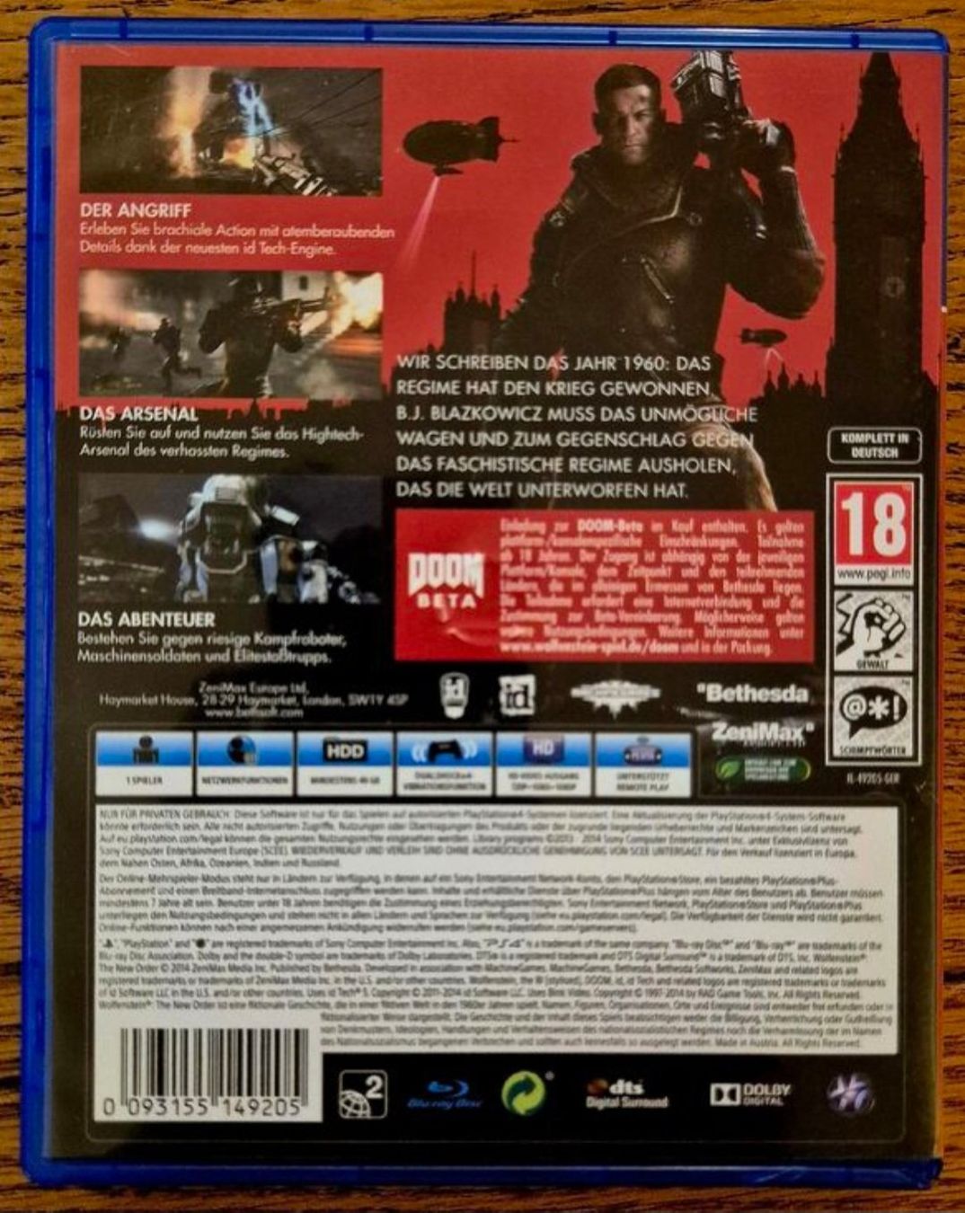 Sony Giochi: Wolfenstein: The New Order (PS4) – Nuovo (secondo la descrizione) da Zürich venduto da Samba77 2