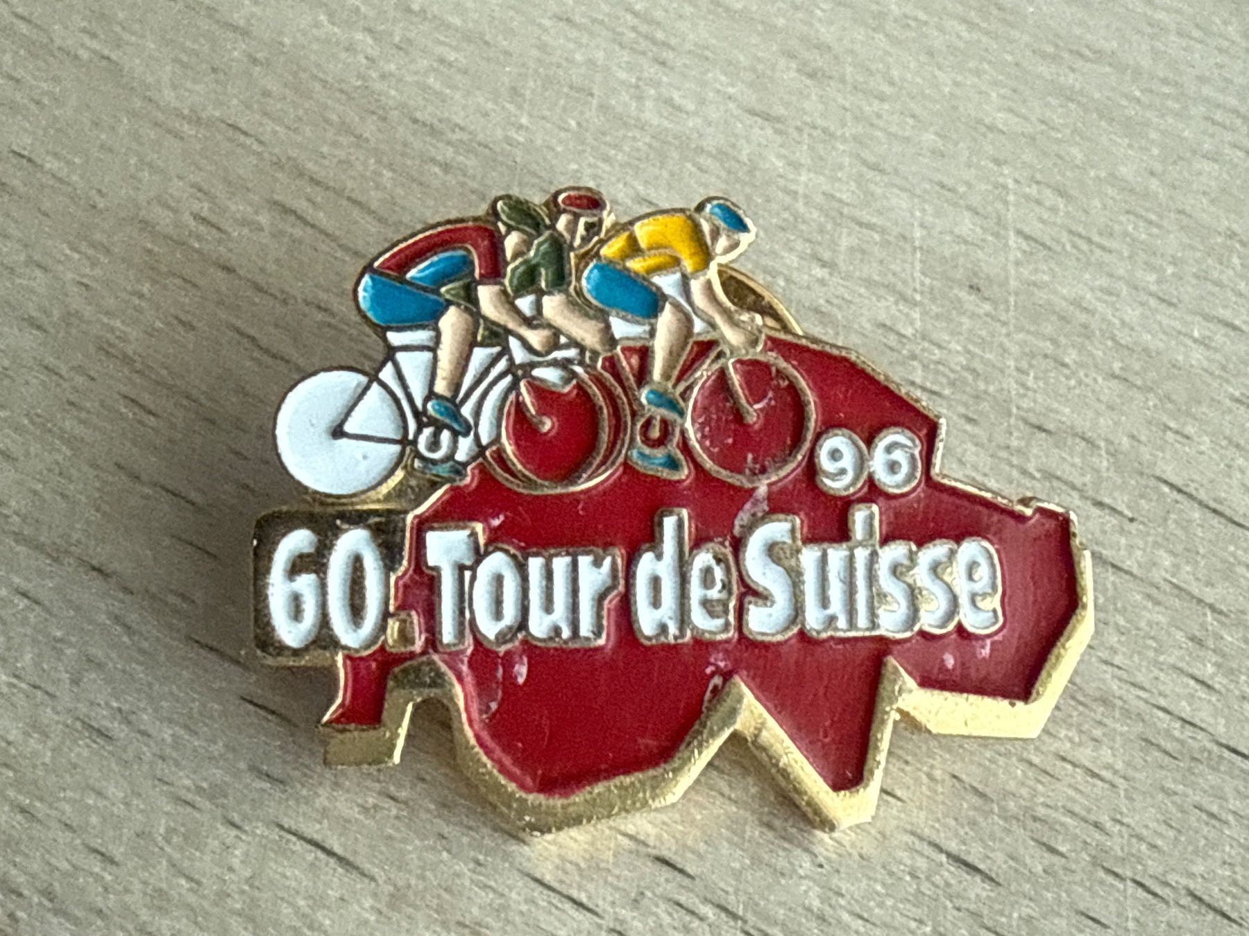 Plaketten & Abzeichen: Pin 60. Tour de Suisse 1996 – Gebraucht aus Glattbrugg von Schweigmatt
