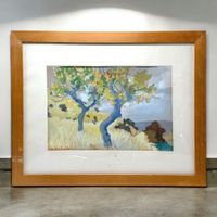 PIERRE AUBERT (1910-1987) Aquarelle "Arbres dans la lumière"