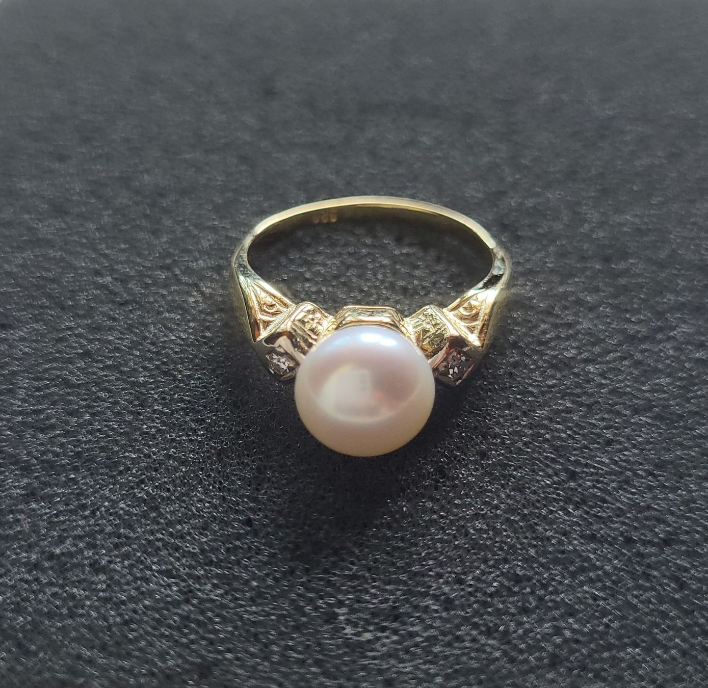 Anelli: Gold 585 Ring Mit Perle und Diamanten – Usato da Wald ZH venduto da Dasilver 3