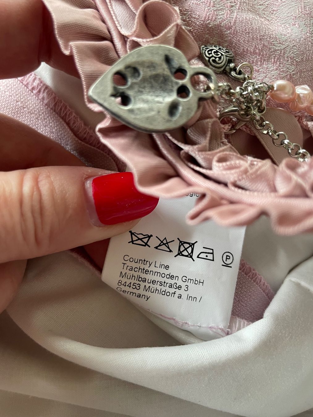 Kostüme: Dirndl mit Jacke, Country Line, rosa, Gr. 40 – Gebraucht aus Balzers von Golf-Lady 7