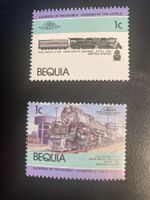 Bequia Lot Eisenbahn Lokomotiven postfrisch
