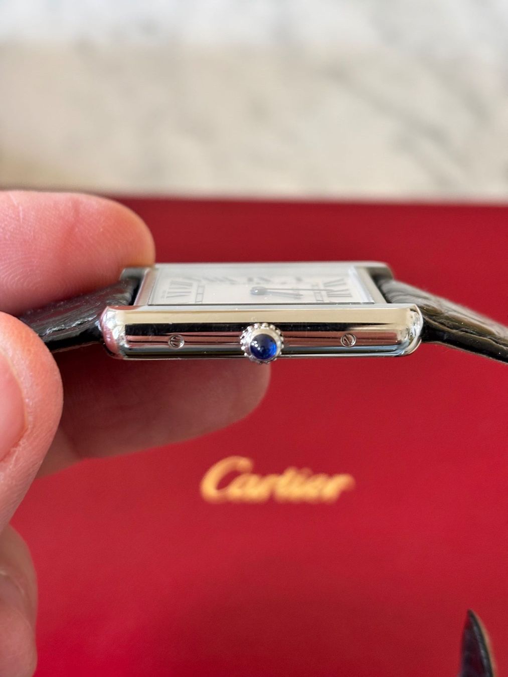 Cartier Orologi: Cartier Tank Solo L "Full set" – Usato da Fribourg venduto da labonafair8b 4