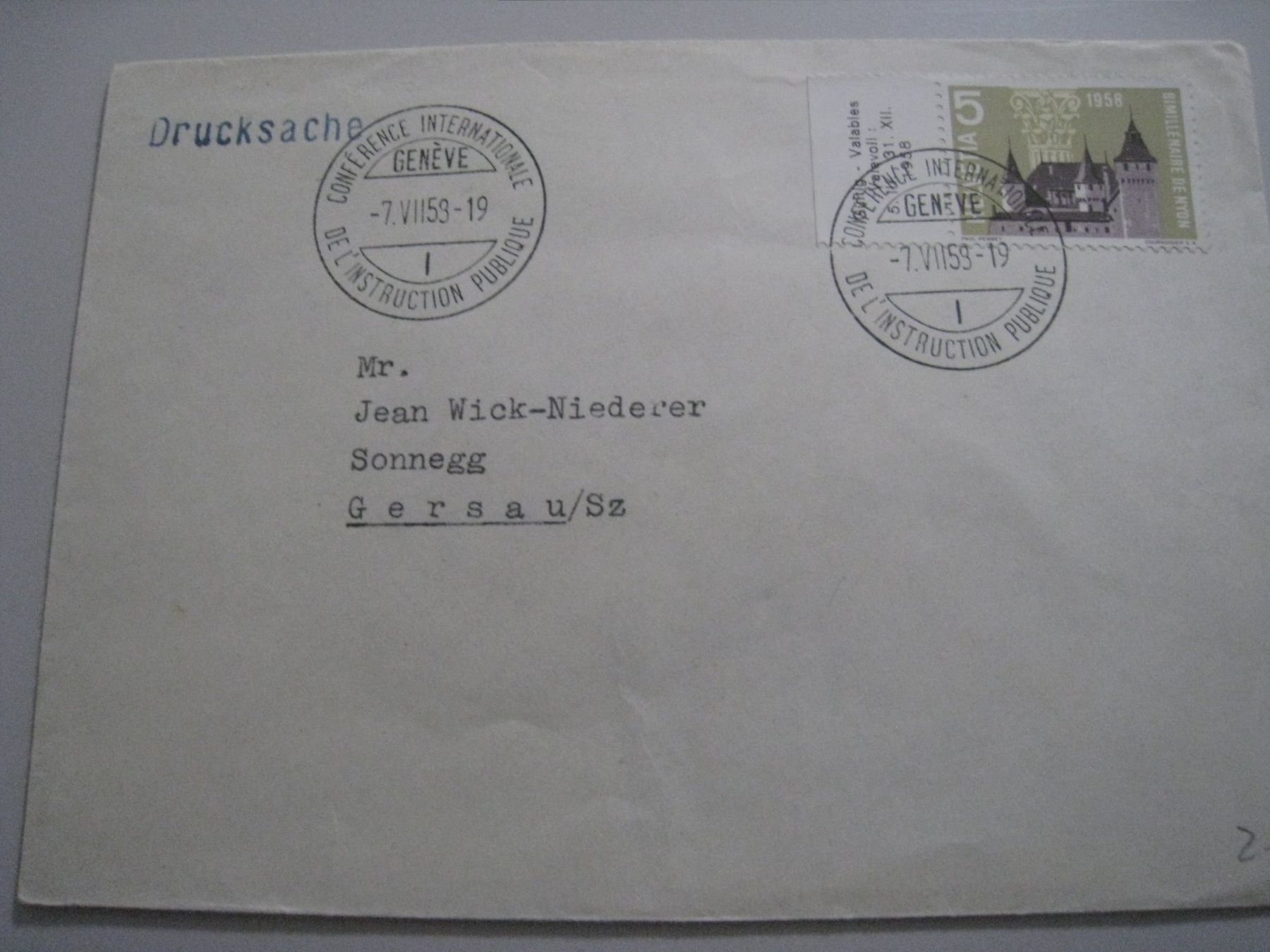 Buste & buste per spedizione: Gersau 1953  top Stempelung – Usato da Aarwangen venduto da Pinsel7890