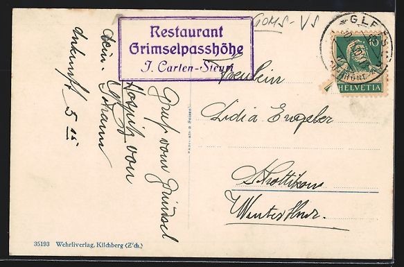 Cartes postales: Grimsel-Passhöhe, Panorama mit Strassen – D'occasion à Berlin par bartko-reher 1