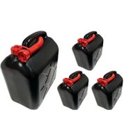 4X Benzinkanister 20L schwarz +flexibl. Ausgießer  Diesel