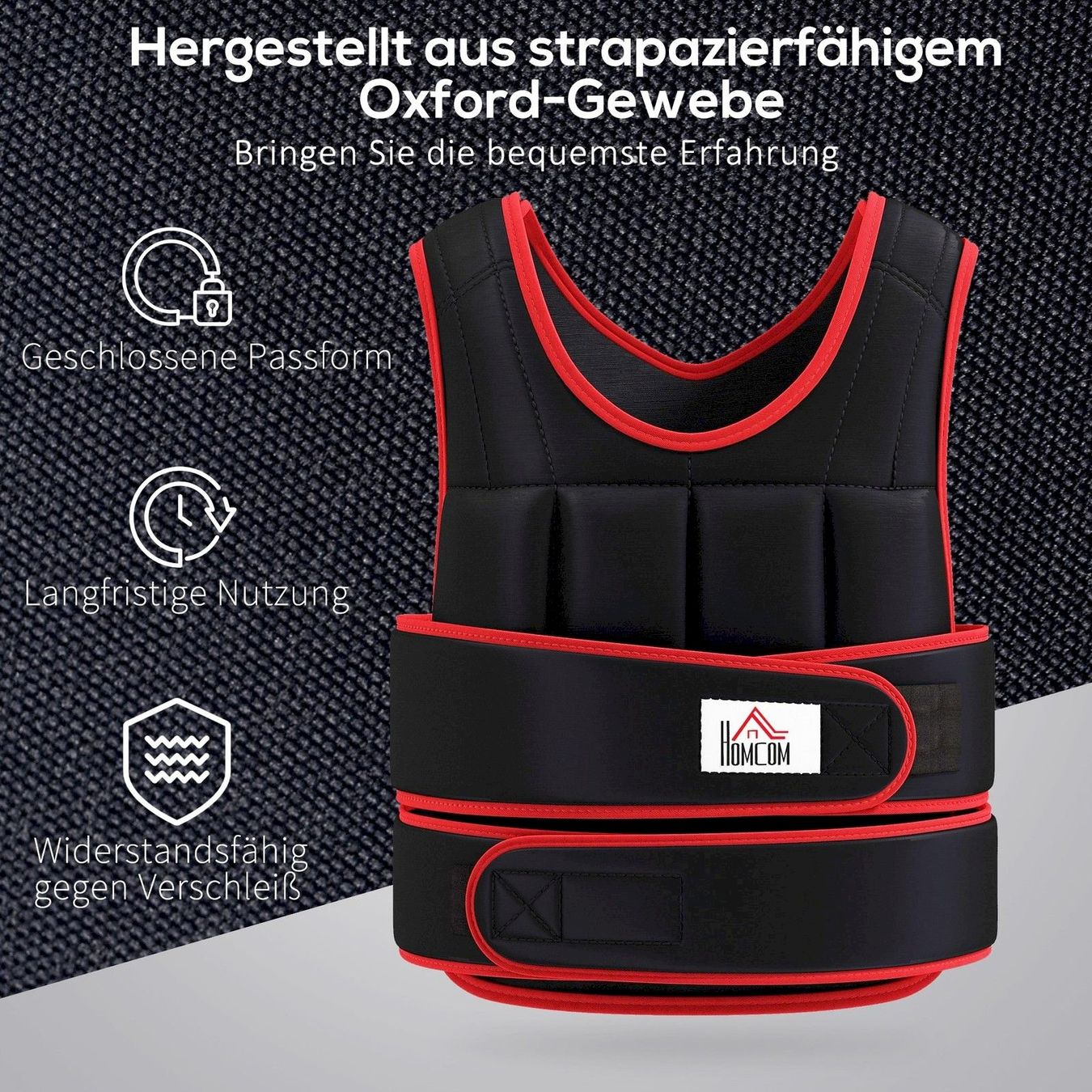 Hometrainer: HOMCOM 20kg Gewichtsweste doppel Gurten – Neu und originalverpackt aus Bottighofen von zaap 6