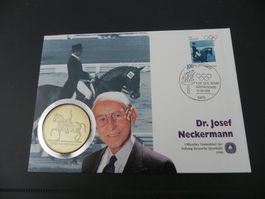 Münzbrief Deutsche Sporthilfe Dr. Josef Neckermann 1996