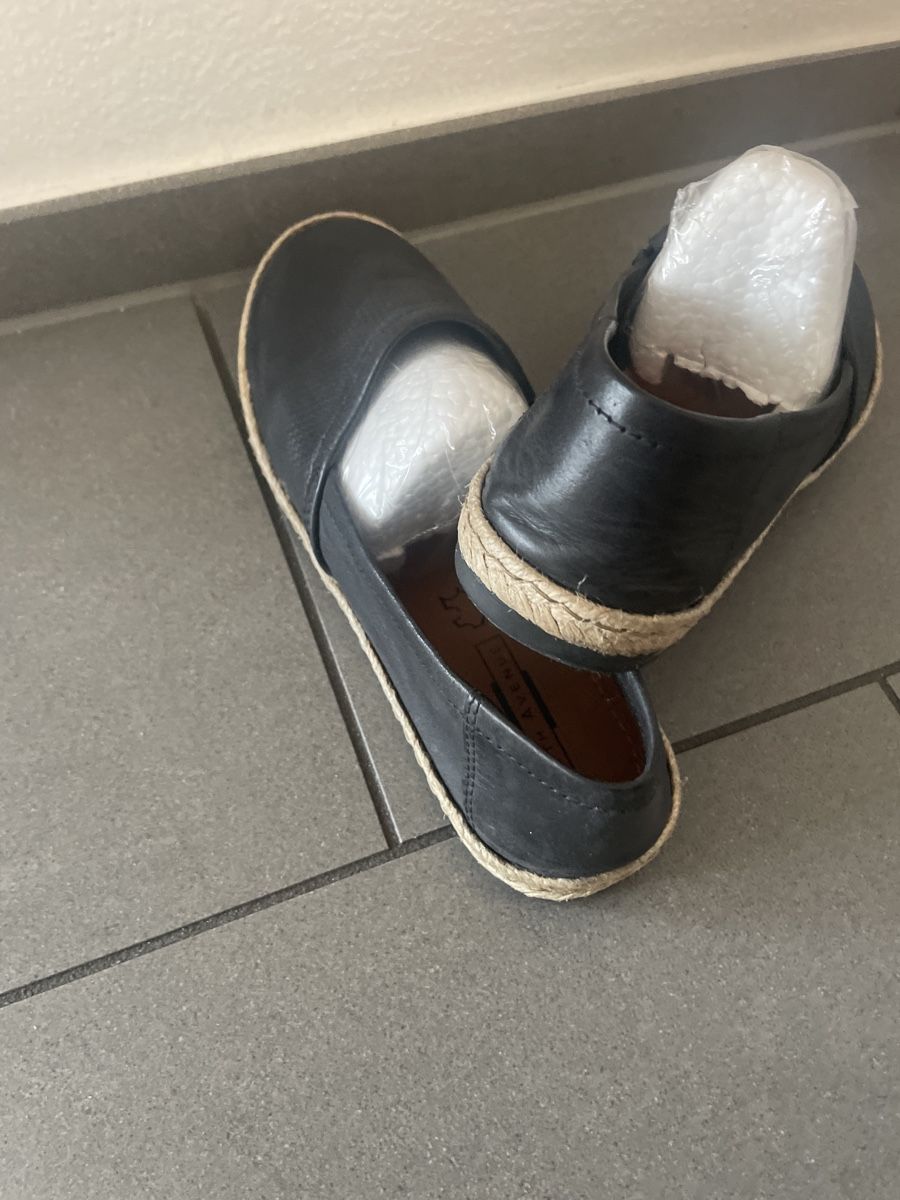 Damenschuhe: Schwarze Leder Espadrilles Gr. 36 Sommerschuhe – Gebraucht aus Winterthur von Lili3435 3