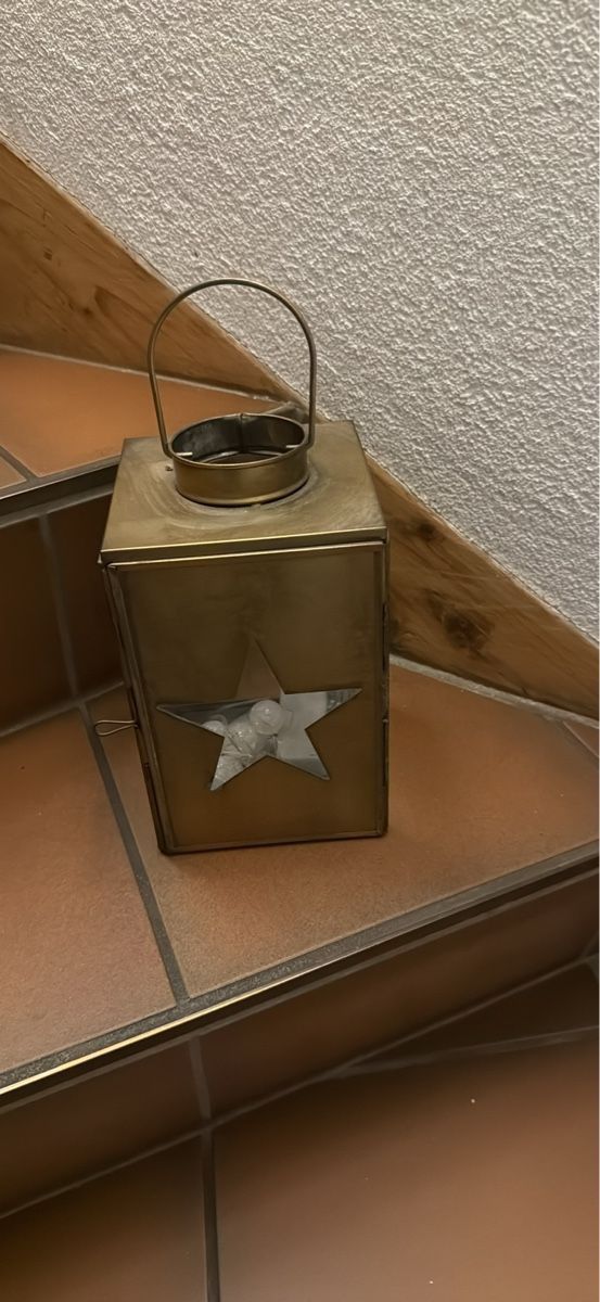 Portacandele: Windlicht Messing Optik mit Stern 🌟 – Usato da Schaffhausen venduto da Ibag