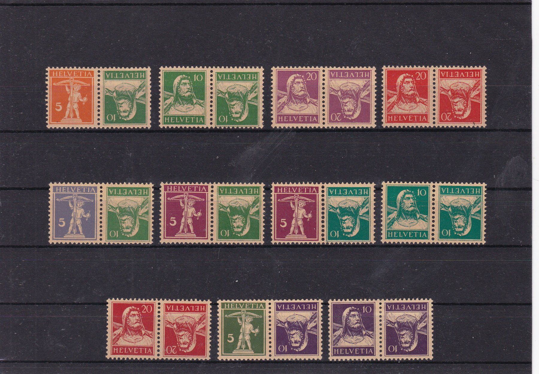 Alle Briefmarken: SCHWEIZ Kehrdrucke – Neu (gemäss Beschreibung) aus Gretzenbach von Sikim