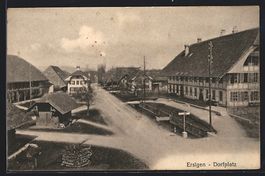 AK Ersigen, Partie am Dorfplatz, 1915