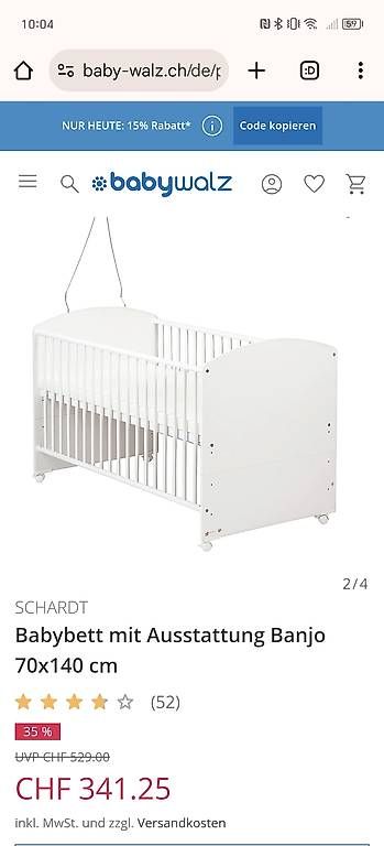 Letti: Baby Gitterbett Schardt – Usato da Berg (Dägerlen) venduto da wysa10 1