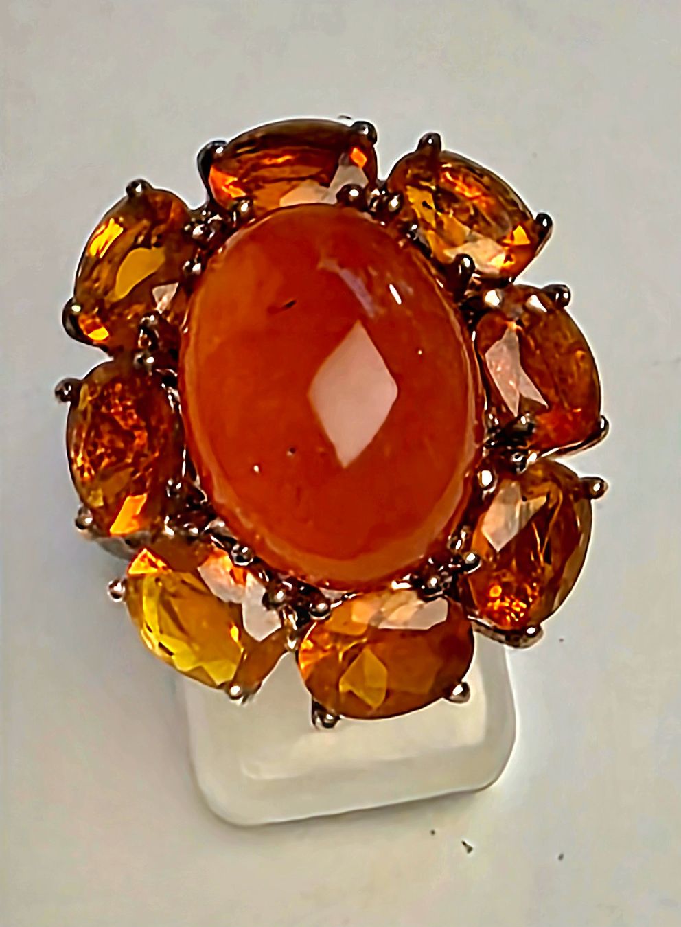 Anelli: Edelstein Fingerring orange – Nuovo e nell'imballaggio originale da Zürich venduto da adriben 2