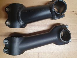 2 Vorbauten Velo gebr. 1 1/8". Klem.1", Lä. Ca.10+12 cm.