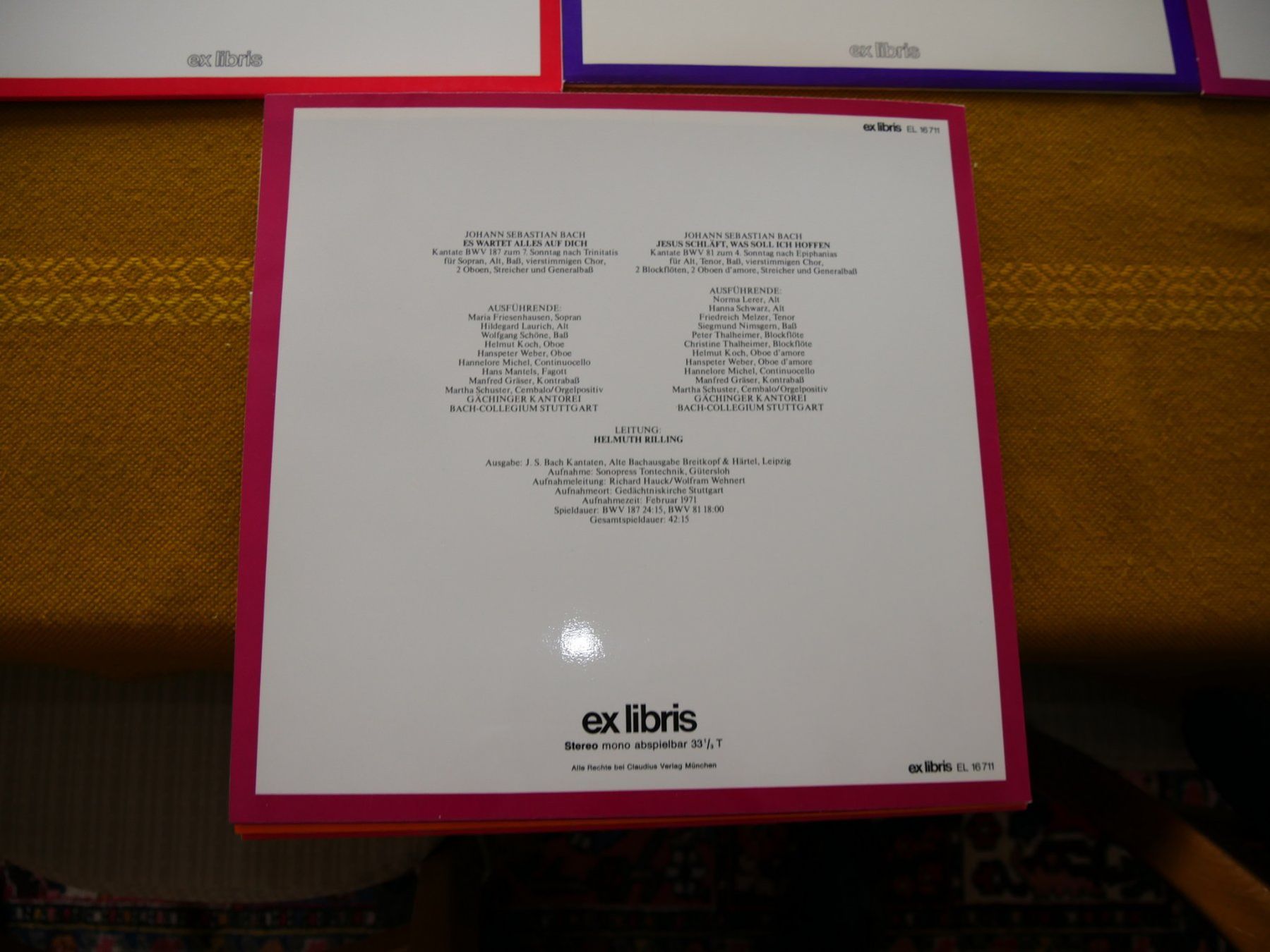 Dischi in vinile: ex Libris LP - 14 Stk. Die Bachkantate – Usato da Gränichen venduto da Nimmersatt 6