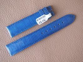 Echt Eidechse Leder Uhrenband 18mm NOS blau 18-16 mm Luxus