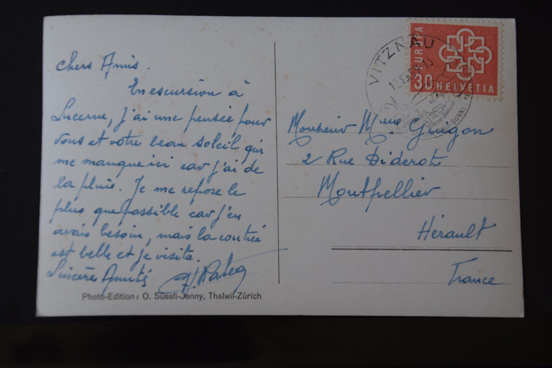 Cartes postales: AK Luzern, Bahnhofplatz 1959 – D'occasion à Luzern par CH2018 1