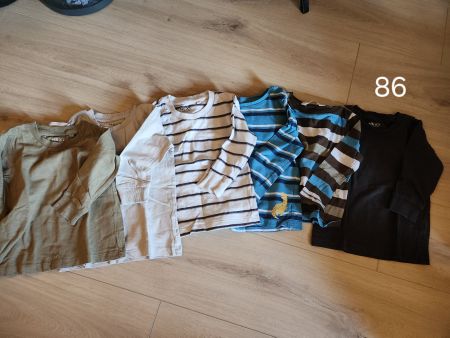 6 Langarmshirts Next Set verschiedene Farben Grösse 86