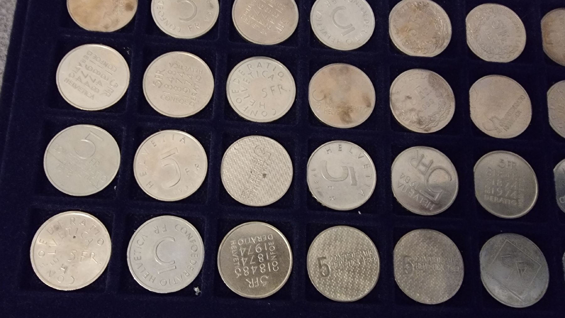 Tutti le monete: 5 francs  X 39 pieces commémoratives suiss – Nuovo (secondo la descrizione) da Cormondrèche venduto da yo1978 3