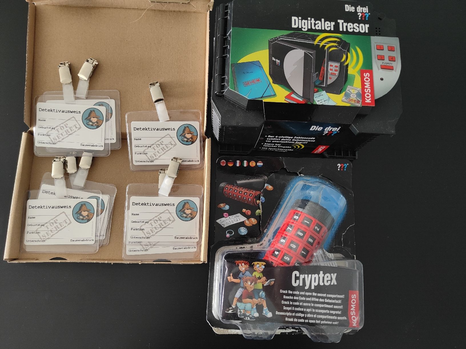 Spielzeuge: Tresor, Cryptex, Detektivausweise – Gebraucht aus Zufikon von Xelvia