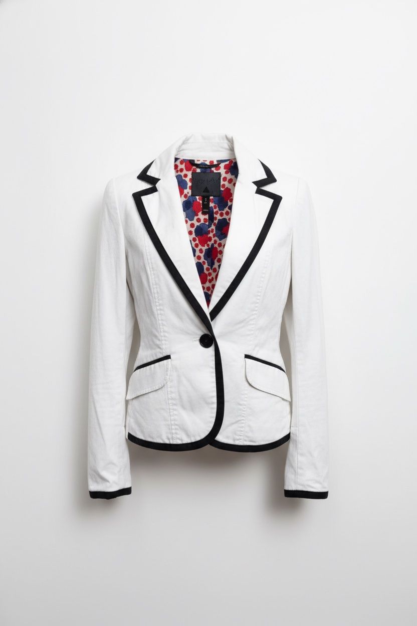 Giacche: Veste cintrée blanche détails noirs taille S – Usato da Boudry venduto da jul_l9mr