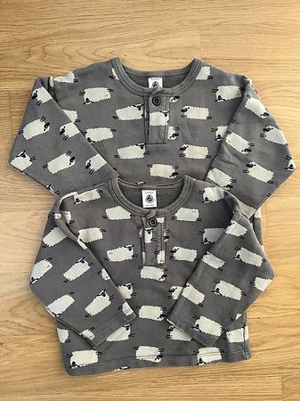 Sweatshirts Petit bateau, Gr. 86 cm + Gr. 95 cm