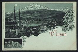 Mondschein-Lithographie Luzern, Ortsansi