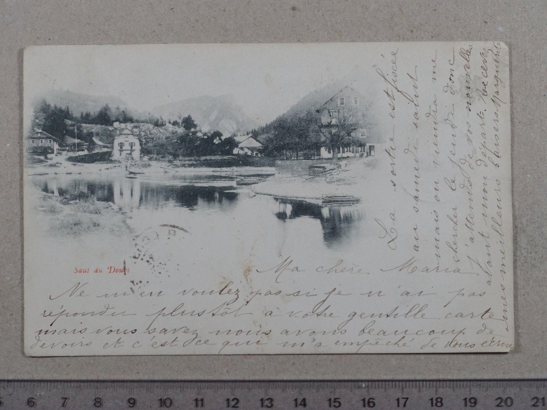 Cartoline postali: Saut du Doubs, 1899 – Usato da Lenzburg venduto da fh1