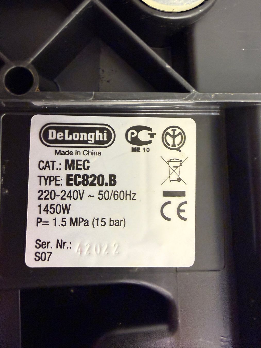 De'Longhi Macchine per caffè & Macchine per espresso: DeLonghi Espressomaschine EC820.B – Usato da Stein AG venduto da Svenbobo 3