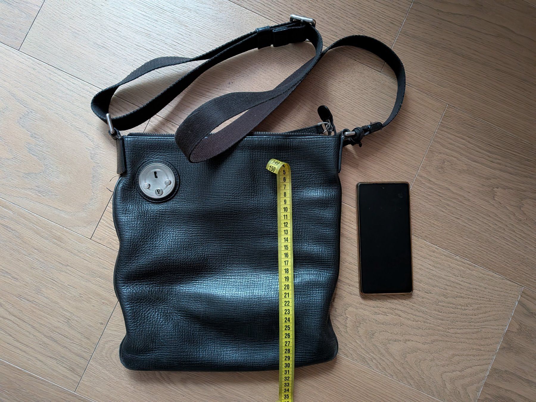 Bally Borse: Vintage Bally Messenger Tasche, schwarz, Leder – Usato da Zürich venduto da vdenisa1 4