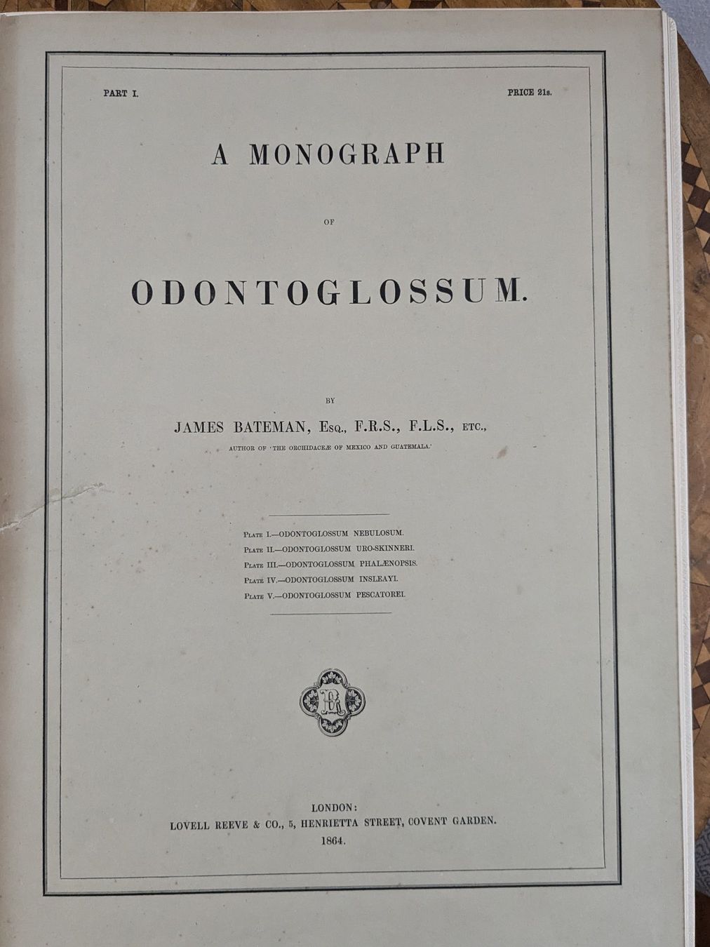 Libri: James Bateman - Monographie Odontoglossum – Usato da Bülach venduto da mueller8180 3