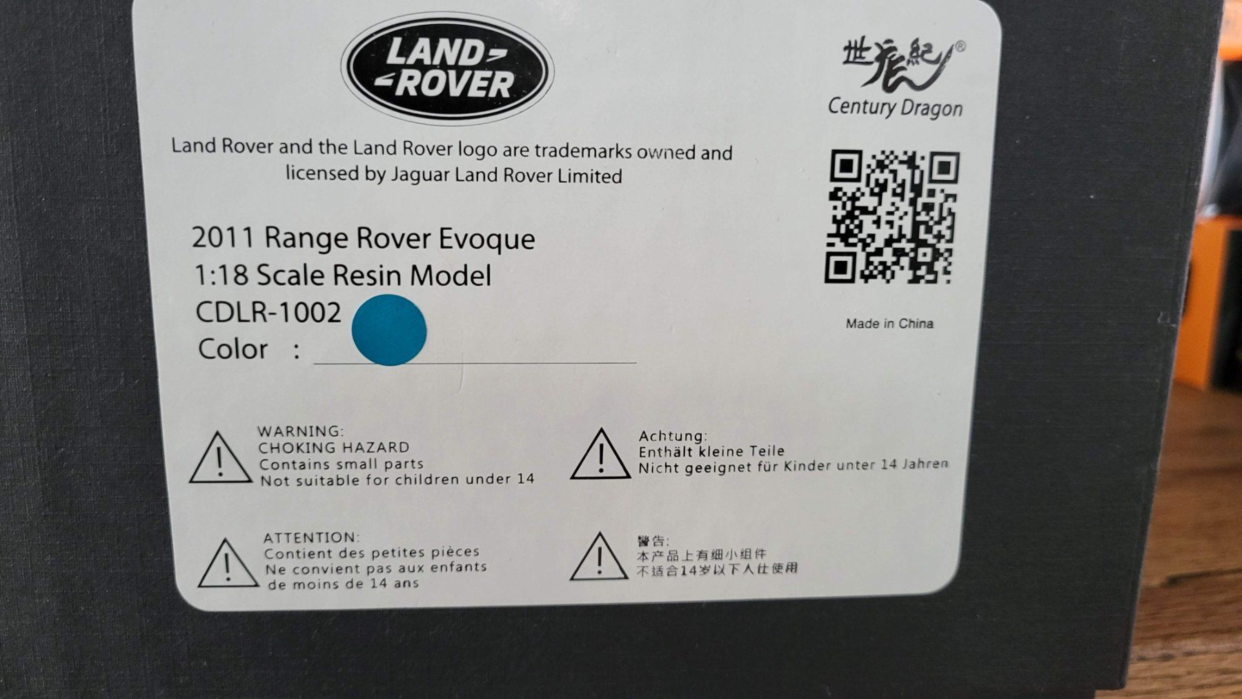 Voitures modèles: Range Rover Evoque 2011 1:18 Century Dragon – D'occasion à Rothrist par Juana5 8