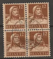 B0127 - Buste de Tell 127 B4 vollstempel Bern